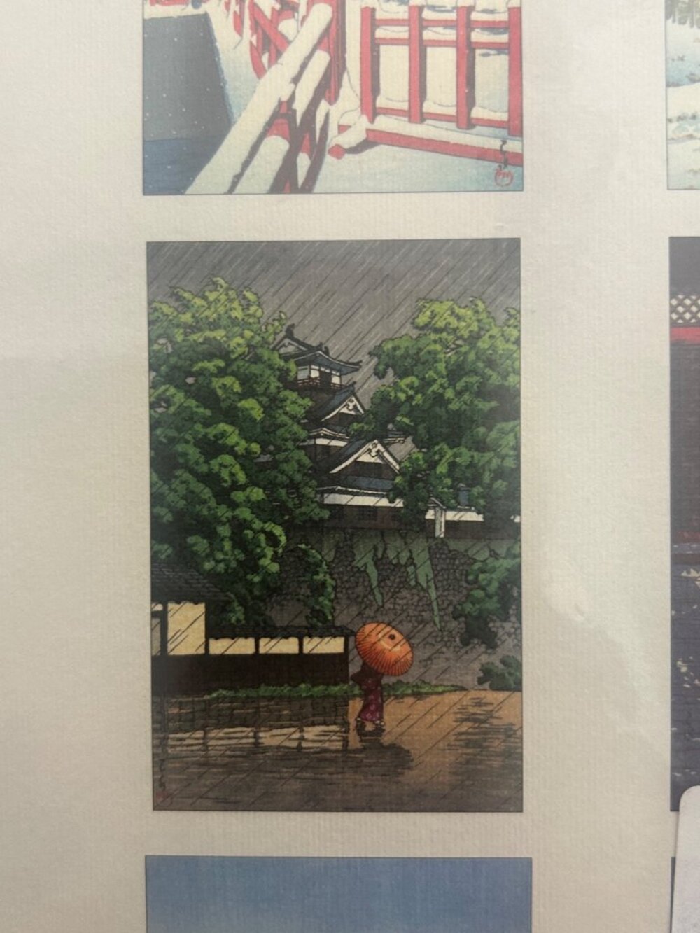 2017 Cavallini Hasui Japanese Woodblocks Calendar Loose Art Pages Missing August - Picture 7 of 16